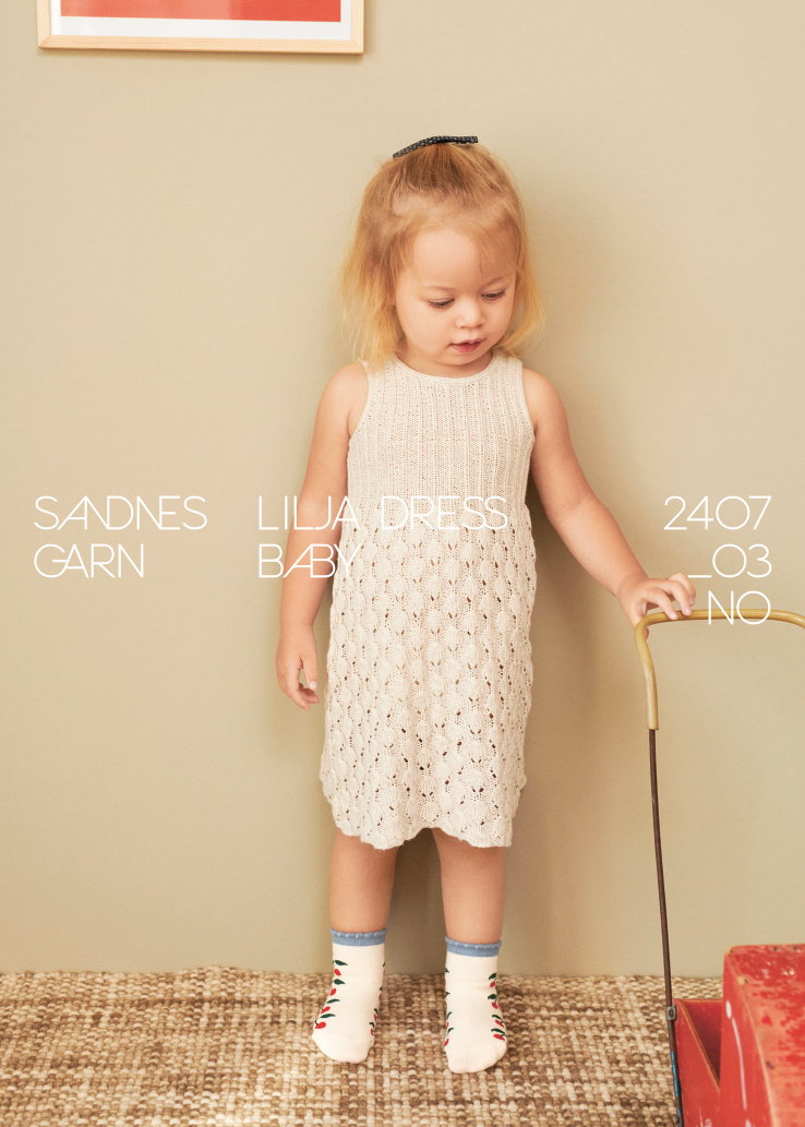 Sandnes-Set, „Lilja Dress Baby“, Sandnes Tynn...