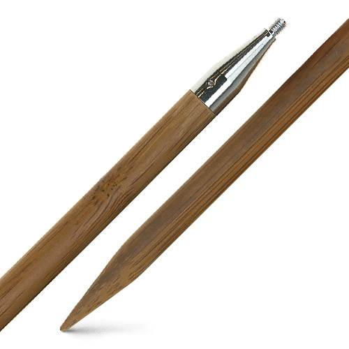 ChiaoGoo Nadelspitzenpaar Bambus „Patina“, 10 cm Ø 5,5 mm, [L]-Gewinde