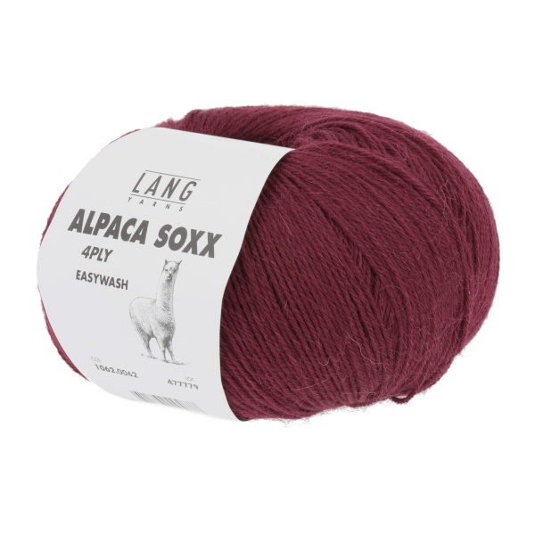 Lang Yarns Alpaca Soxx 4-fach, 0062, Weinrot