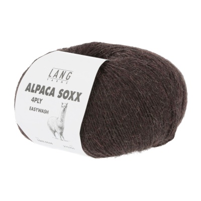 Lang Yarns Alpaca Soxx 4-fach, 0068, Dunkelbraun Melange