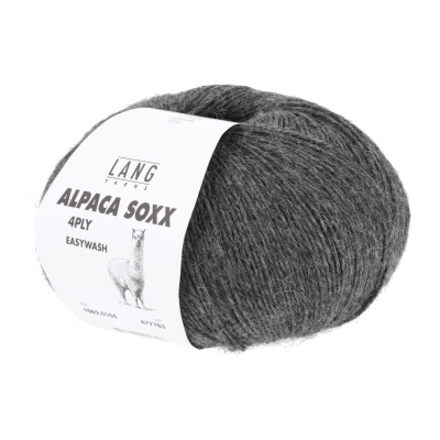 Lang Yarns Alpaca Soxx 4-fach, 0105, Dunkelgrau Melange