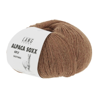 Lang Yarns Alpaca Soxx 4-fach, 0168, Braun Melange