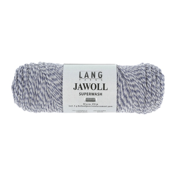 Lang Yarns Jawoll, 0151, Blau/Hellgrau Mouline