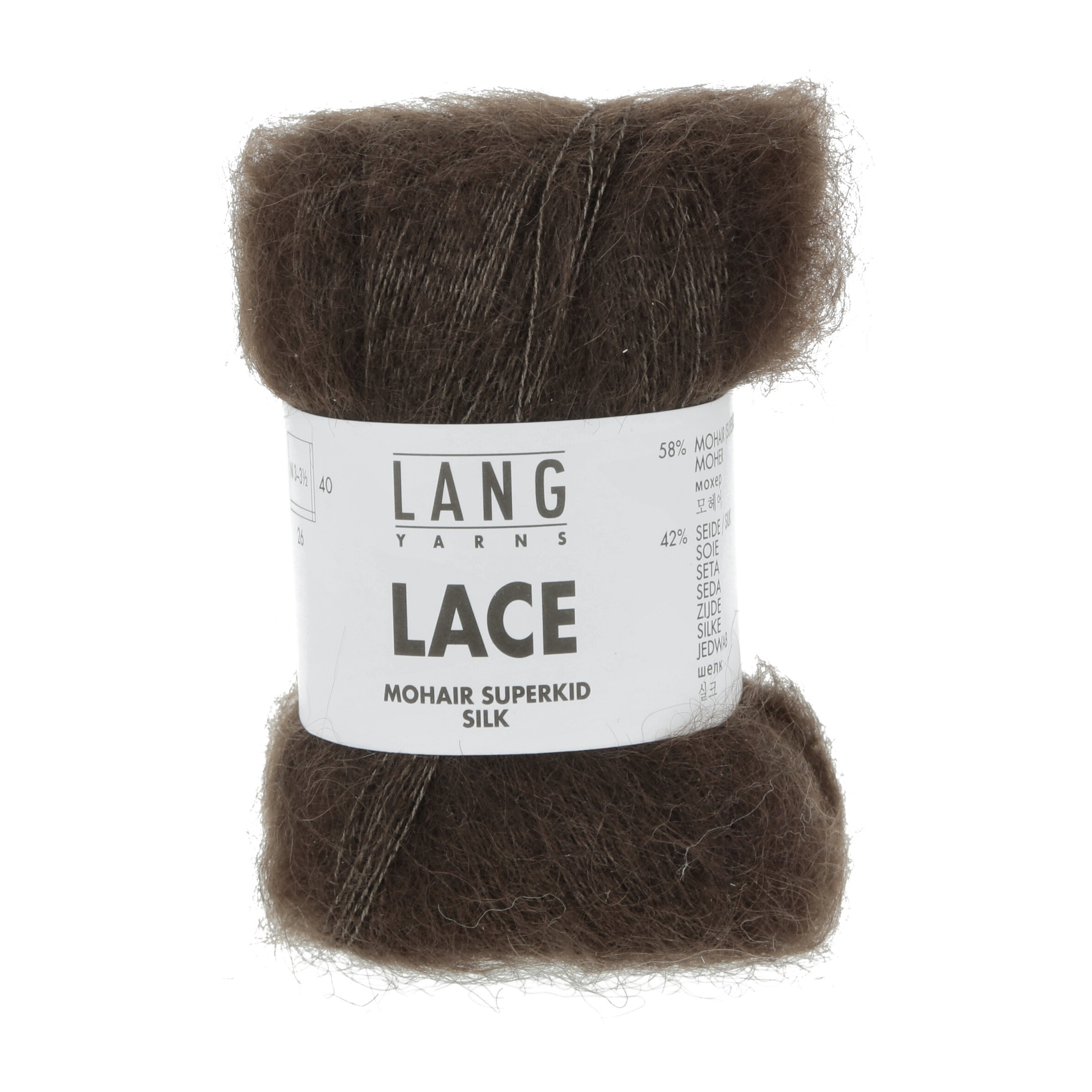 Lang Yarns Lace, 0168, Dunkelbraun