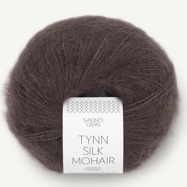 Sandnes Tynn Silk Mohair, 3880, Dunkle Schokolade