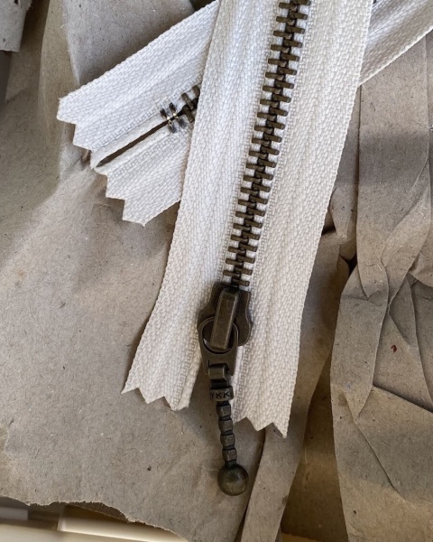 PetiteKnit Zipper, 35 cm, Almond