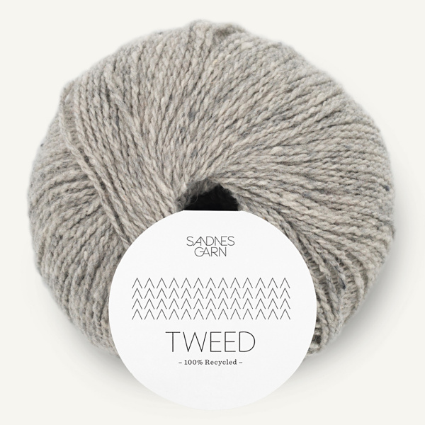 Sandnes Tweed Recycled, 1085, Hellgrau Tweed