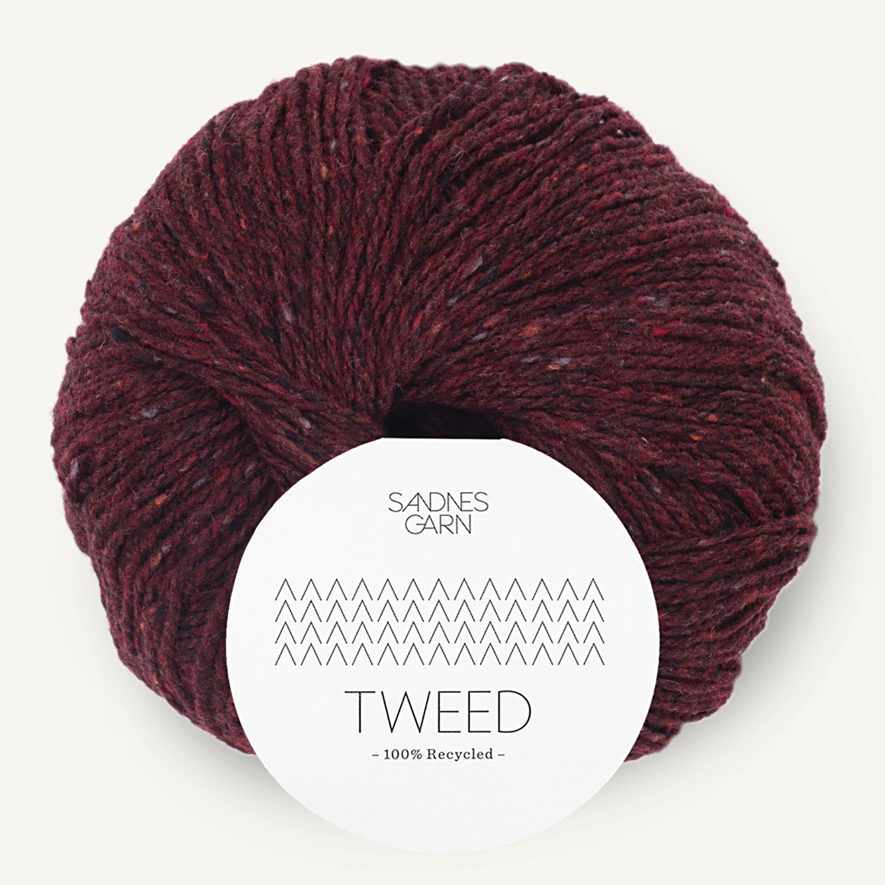 Sandnes Tweed Recycled, 4085, Weinrot Tweed