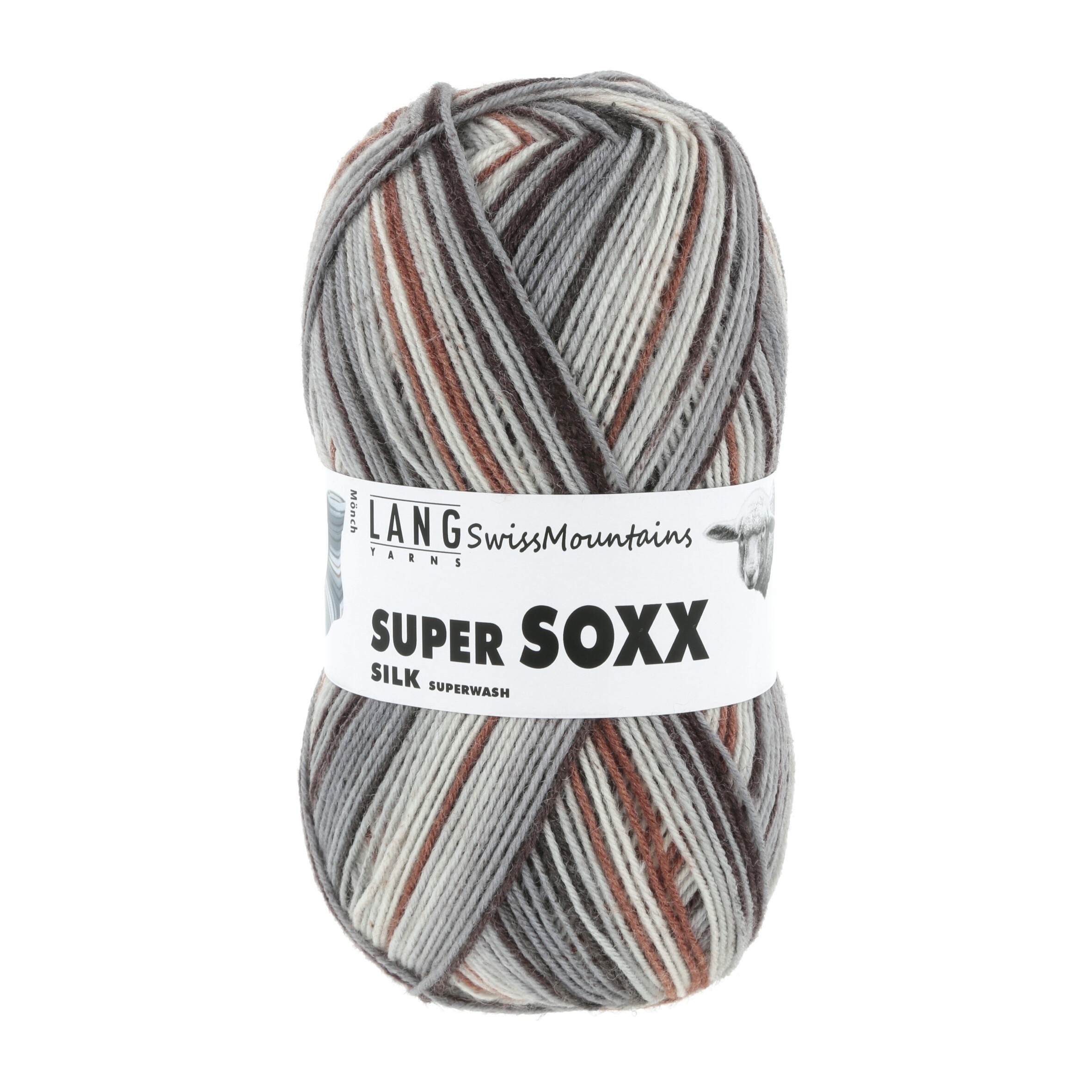 Lang Yarns Super Soxx Silk Color 4-fach, 0407, Mönch