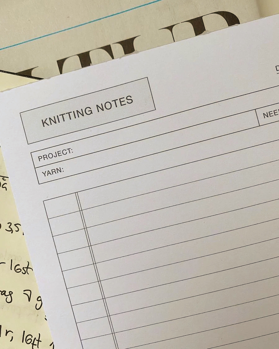 PetiteKnit Notizblock „Knitting Notes“, DIN A5