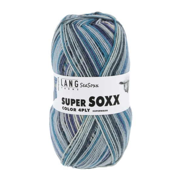 Lang Yarns Super Soxx Color 4-fach, 0415, Arctic Ocean