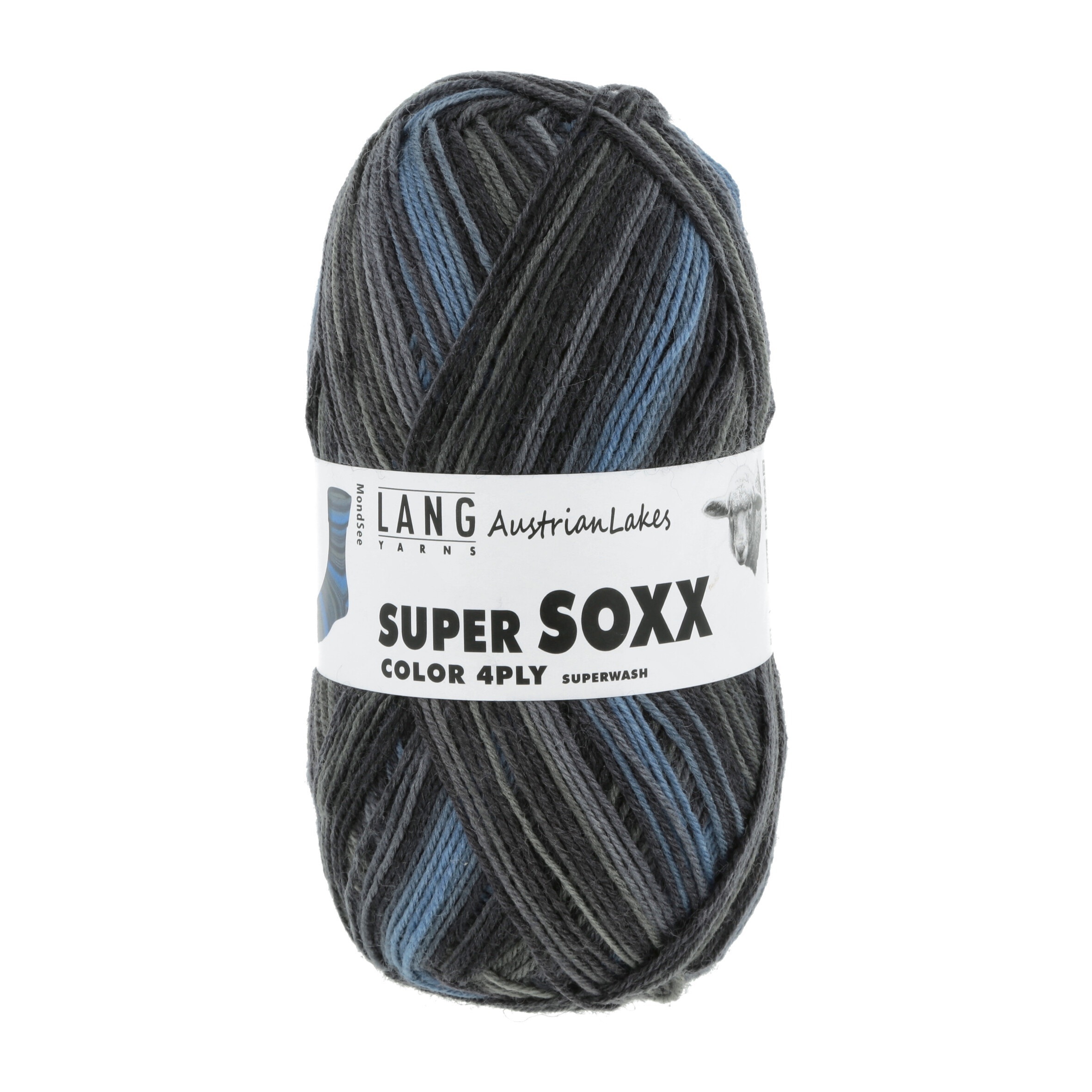 Lang Yarns Super Soxx Color 4-fach, 0423, Mondsee