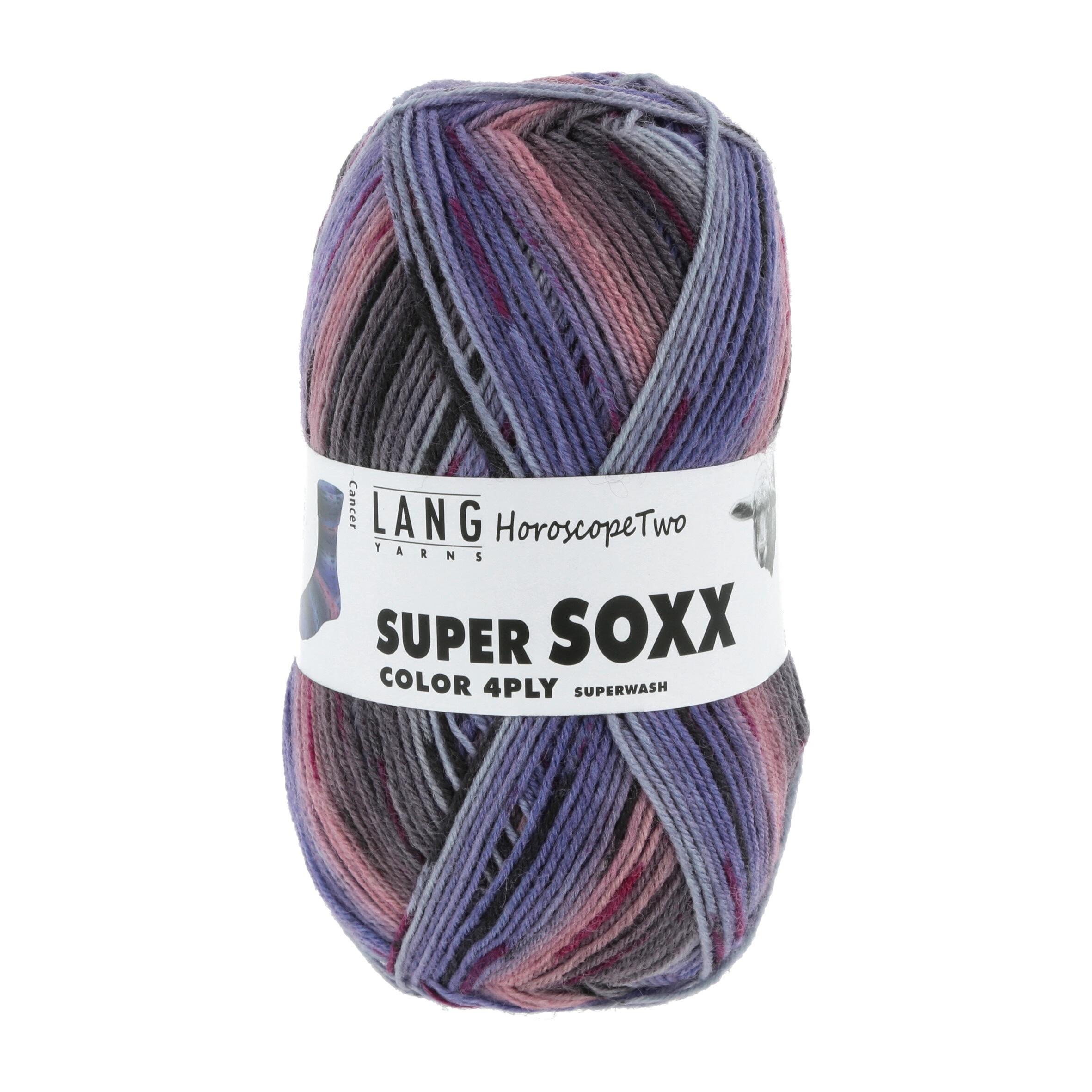 Lang Yarns Super Soxx Color 4-fach, 0438, Cancer