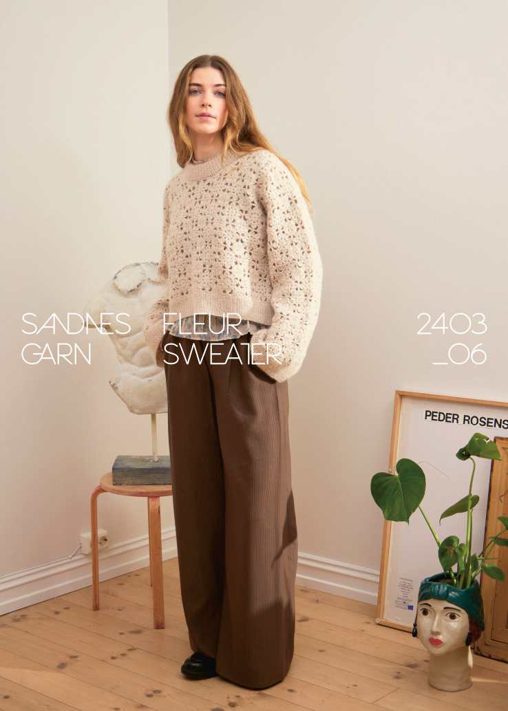 Sandnes-Set, „Fleur Sweater“, Sandnes Tynn...