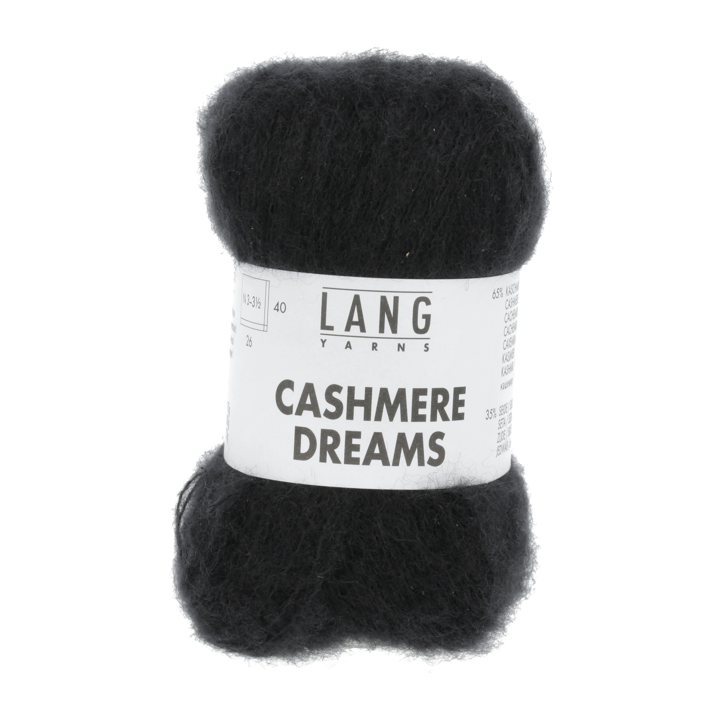 Lang Yarns Cashmere Dreams, 0004, Schwarz